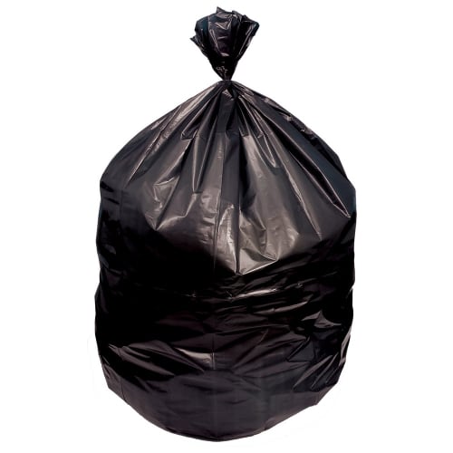 Can Liner, Low Density, 43x47, Black, 1.2 Mil, 10 Rolls, Fits 56 Gallon